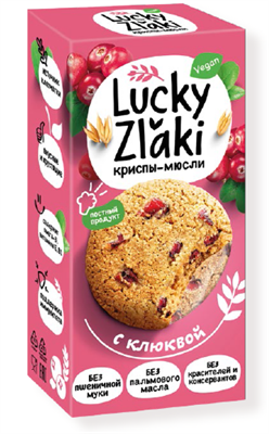 Продукты зерновые для завтрака Криспы-мюсли с клюквой 0,1кг (1кор/12шт) 5815 - фото 5054