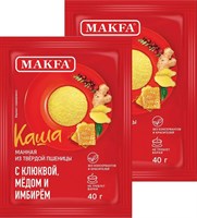 Каша манная из твердой пшеницы момент. пригот. с клюквой, медом и имбирем 0,04х15 "MAKFA" М00086296